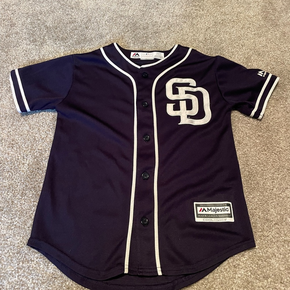 Majestic Kids Navy Blue Baseball Jersey